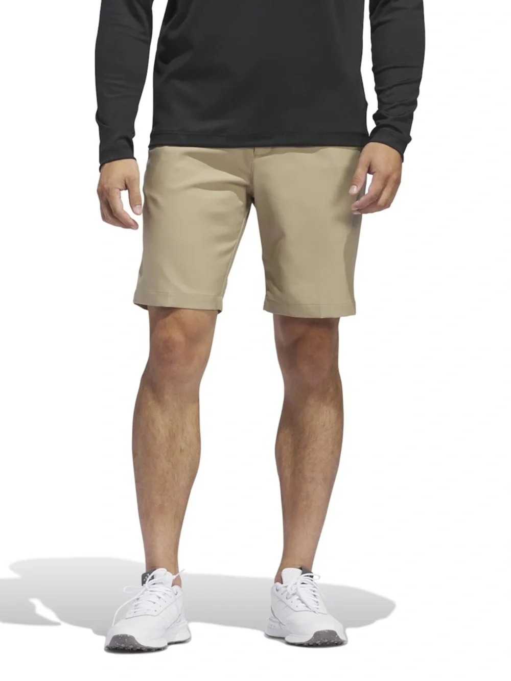 adidas Men's Flat Front Tan Golf Shorts